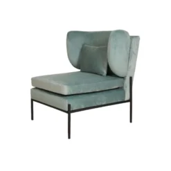 Artecosy Canapés Petits Prix Fauteuil Velours Et Métal Noir Vert