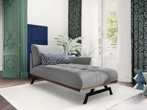 CXL By Christian Lacroix Méridiennes Méridien 1 Place En Tissu Structuré Gris – Image 2