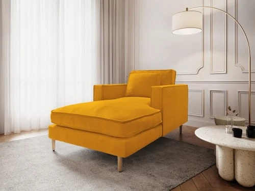 CXL By Christian Lacroix Méridiennes Méridien 1 Place En Tissu Structuré Jaune – Image 2