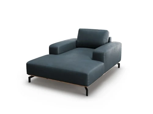 CXL By Christian Lacroix Méridiennes Méridien Cuir Cuirne 1 Place En Cuir Cuir Bleu – Image 4