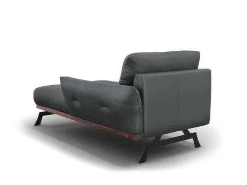 CXL By Christian Lacroix Méridiennes Méridien Cuir Cuirne 1 Place En Cuir Cuir Bleu Gris – Image 3