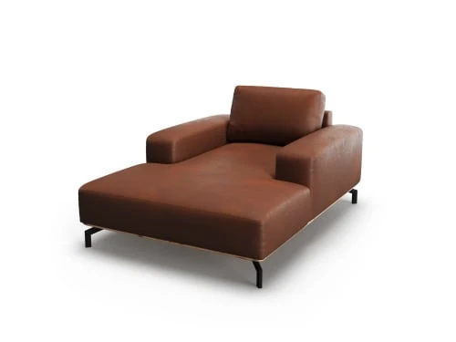 CXL By Christian Lacroix Méridiennes Méridien Cuir Cuirne 1 Place En Cuir Cuir Cognac – Image 4