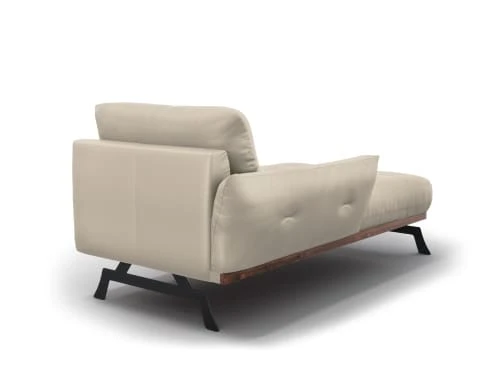 CXL By Christian Lacroix Méridiennes Méridien Cuir Cuirne 1 Place En Cuir Cuir Gris Clair – Image 3