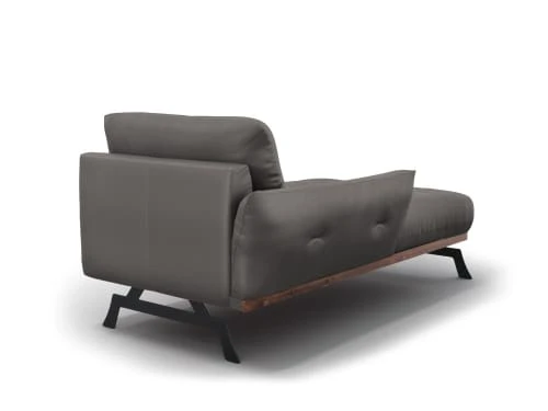 CXL By Christian Lacroix Méridiennes Méridien Cuir Cuirne 1 Place En Cuir Cuir Gris Foncé – Image 3