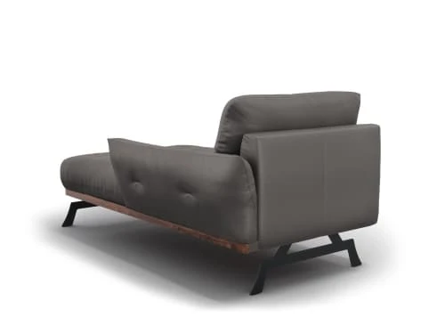 CXL By Christian Lacroix Méridiennes Méridien Cuir Cuirne 1 Place En Cuir Cuir Gris Foncé – Image 3