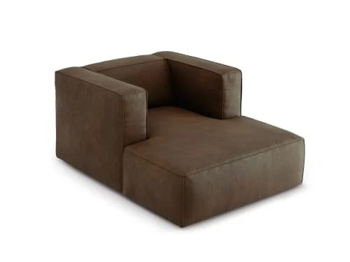 CXL By Christian Lacroix Méridiennes Méridien Cuir Cuirne 1 Place En Cuir Cuir Marron Foncé