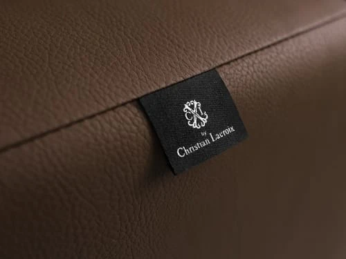 CXL By Christian Lacroix Méridiennes Méridien Cuir Cuirne 1 Place En Cuir Cuir Marron Foncé – Image 3