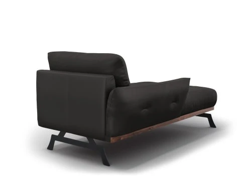 CXL By Christian Lacroix Méridiennes Méridien Cuir Cuirne 1 Place En Cuir Cuir Noir – Image 3