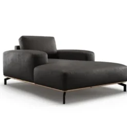 CXL By Christian Lacroix Méridiennes Méridien Cuir Cuirne 1 Place En Cuir Cuir Noir