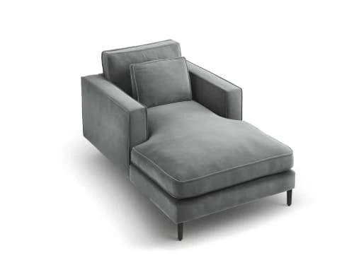 CXL By Christian Lacroix Méridiennes Méridien Veloursne 1 Place En Velours Gris Clair – Image 4