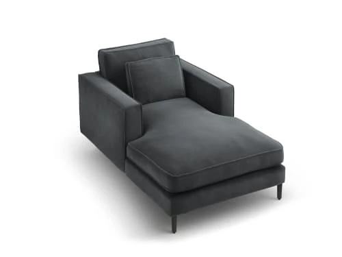 CXL By Christian Lacroix Méridiennes Méridien Veloursne 1 Place En Velours Gris Foncé – Image 4