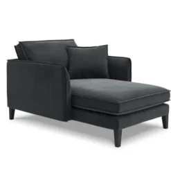 CXL By Christian Lacroix Méridiennes Méridien Veloursne 1 Place En Velours Gris Foncé