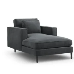 CXL By Christian Lacroix Méridiennes Méridien Veloursne 1 Place En Velours Gris Foncé