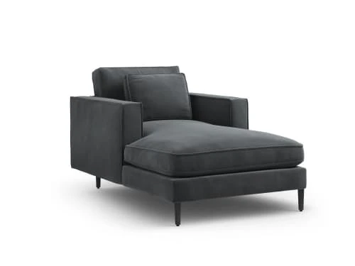 CXL By Christian Lacroix Méridiennes Méridien Veloursne 1 Place En Velours Gris Foncé