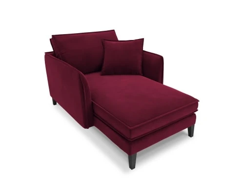 CXL By Christian Lacroix Méridiennes Méridien Veloursne 1 Place En Velours Rouge Foncé – Image 4