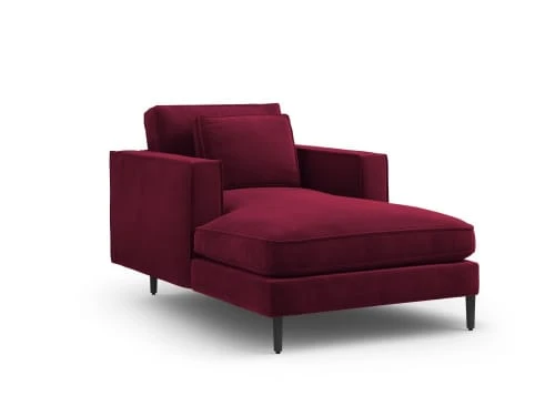 CXL By Christian Lacroix Méridiennes Méridien Veloursne 1 Place En Velours Rouge Foncé