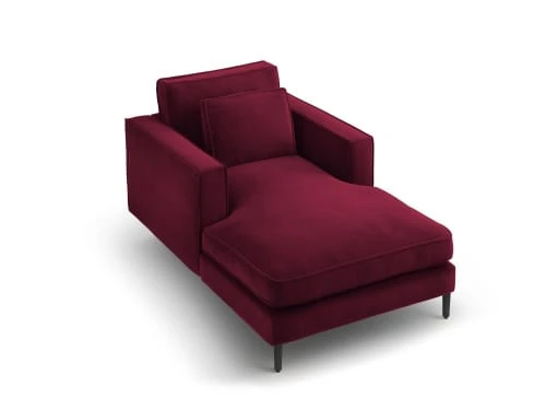 CXL By Christian Lacroix Méridiennes Méridien Veloursne 1 Place En Velours Rouge Foncé – Image 4