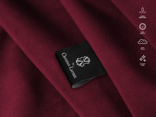 CXL By Christian Lacroix Méridiennes Méridien Veloursne 1 Place En Velours Rouge Foncé – Image 3