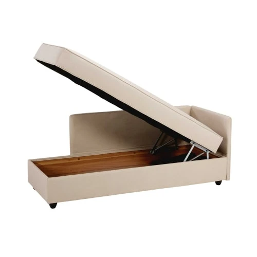 Maisons Du Monde Méridiennes Méridienne Coffre Beige – Image 4