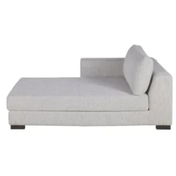 Maisons Du Monde Méridiennes Méridienne-coffre Droite Pour Canapé Modulable En Textile Recyclé Gris Clair Chiné