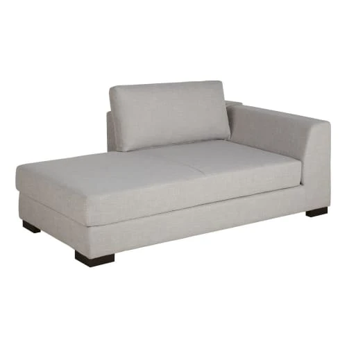 Maisons Du Monde Méridiennes Méridienne-coffre Droite Pour Canapé Modulable Gris Clair – Image 2