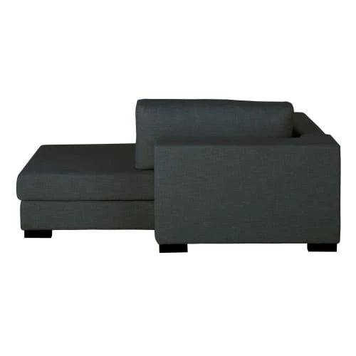 Maisons Du Monde Méridiennes Méridienne-coffre Gauche Pour Canapé Modulable Gris Anthracite – Image 3