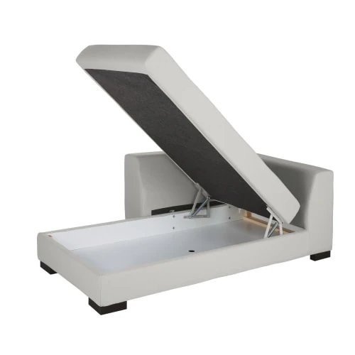 Maisons Du Monde Méridiennes Méridienne-coffre Gauche Pour Canapé Modulable Gris Clair – Image 3