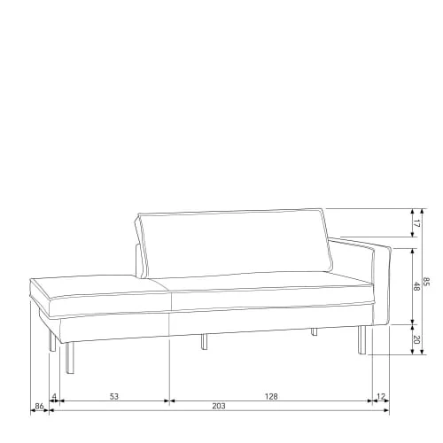 Bepurehome Méridiennes Méridienne Droite En Velours Bleu Canard – Image 4