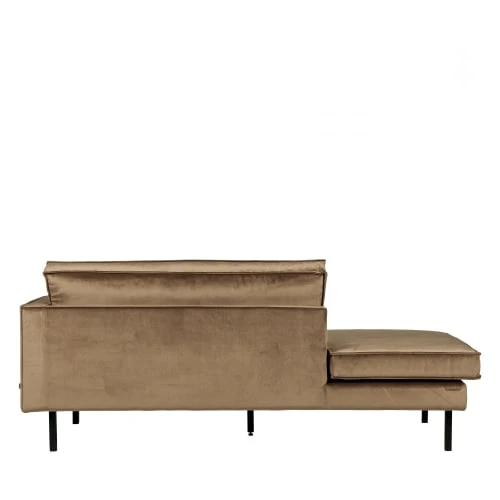 Bepurehome Méridiennes Méridienne Droite En Velours Taupe – Image 3