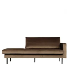 Bepurehome Méridiennes Méridienne Droite En Velours Taupe