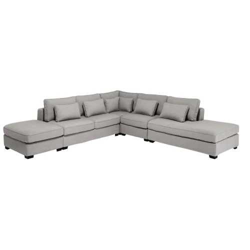 Maisons Du Monde Méridiennes Méridienne Droite Pour Canapé Modulable Gris Clair – Image 5