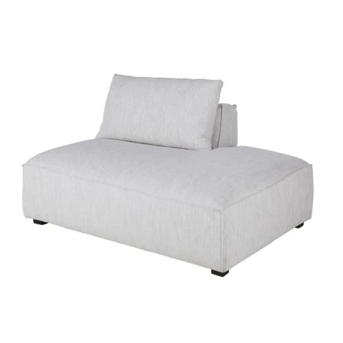 Maisons Du Monde Méridiennes Méridienne Droite Pour Canapé Modulable Gris Clair Chiné – Image 2