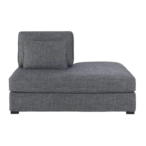 Maisons Du Monde Méridiennes Méridienne Droite Pour Canapé Modulable Gris Foncé Chiné