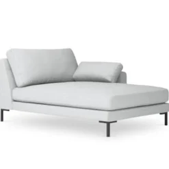 Micadoni Home Méridiennes Méridienne En Tissu Structuré Argent