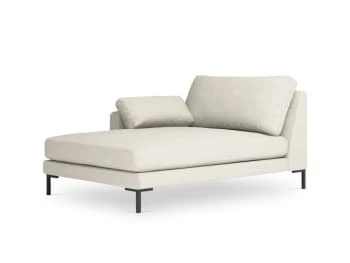 Micadoni Home Méridiennes Méridienne En Tissu Structuré Noir – Image 6