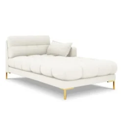 Micadoni Home Méridiennes Méridienne En Tissu Structuré Beige Clair