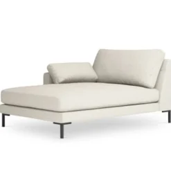 Micadoni Home Méridiennes Méridienne En Tissu Structuré Beige Clair