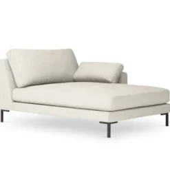 Micadoni Home Méridiennes Méridienne En Tissu Structuré Beige Clair