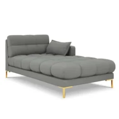 Micadoni Home Méridiennes Méridienne En Tissu Structuré Gris