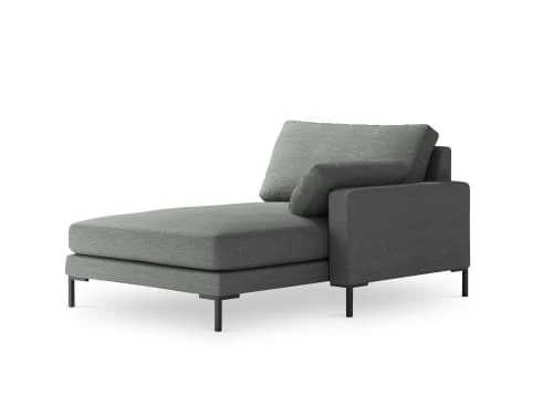 Micadoni Home Méridiennes Méridienne En Tissu Structuré Gris – Image 3