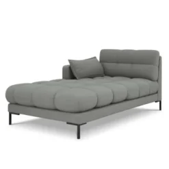 Micadoni Home Méridiennes Méridienne En Tissu Structuré Gris