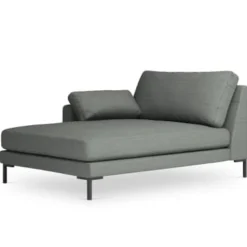 Micadoni Home Méridiennes Méridienne En Tissu Structuré Gris