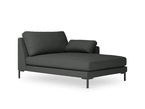 Micadoni Home Méridiennes Méridienne En Tissu Structuré Gris Foncé