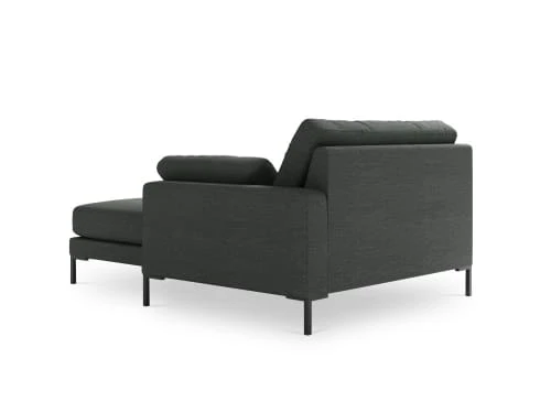 Micadoni Home Méridiennes Méridienne En Tissu Structuré Gris Foncé – Image 4