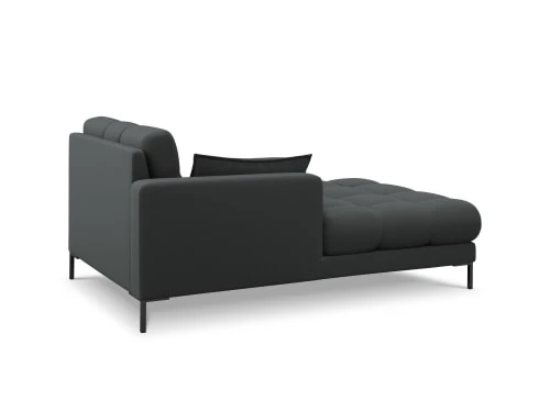 Micadoni Home Méridiennes Méridienne En Tissu Structuré Gris Foncé – Image 3