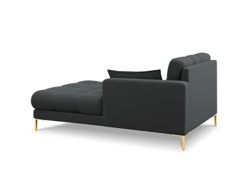 Micadoni Home Méridiennes Méridienne En Tissu Structuré Gris Foncé – Image 3