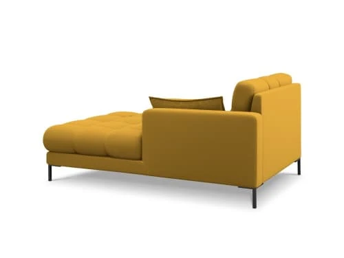 Micadoni Home Méridiennes Méridienne En Tissu Structuré Jaune – Image 3