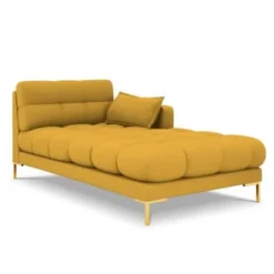 Micadoni Home Méridiennes Méridienne En Tissu Structuré Jaune