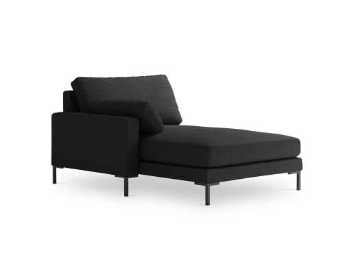 Micadoni Home Méridiennes Méridienne En Tissu Structuré Noir – Image 3