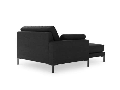 Micadoni Home Méridiennes Méridienne En Tissu Structuré Noir – Image 4